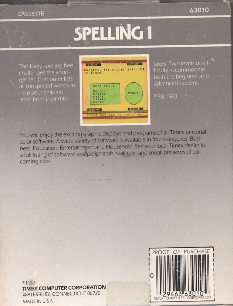 Alternative view of Spelling I
